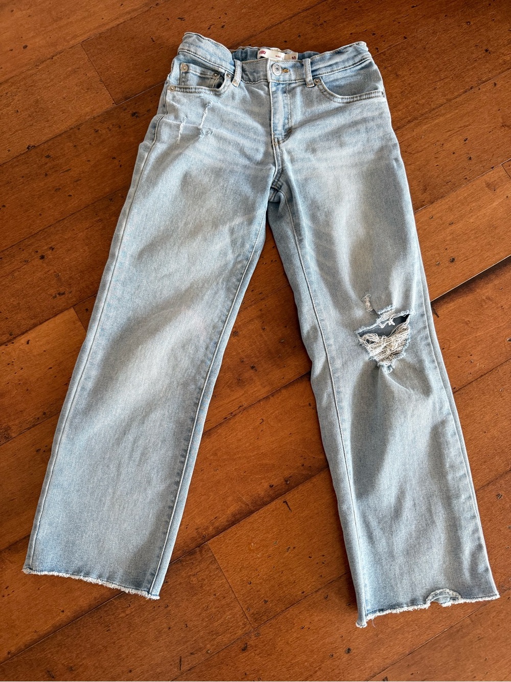 Levi's Distressed Wide Leg Jeans